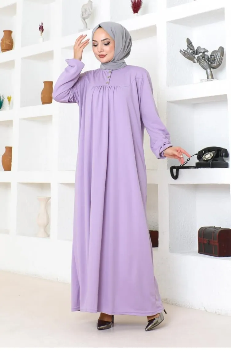 2085Mg Robe Hijab Robe De Sport Lilas 17151
