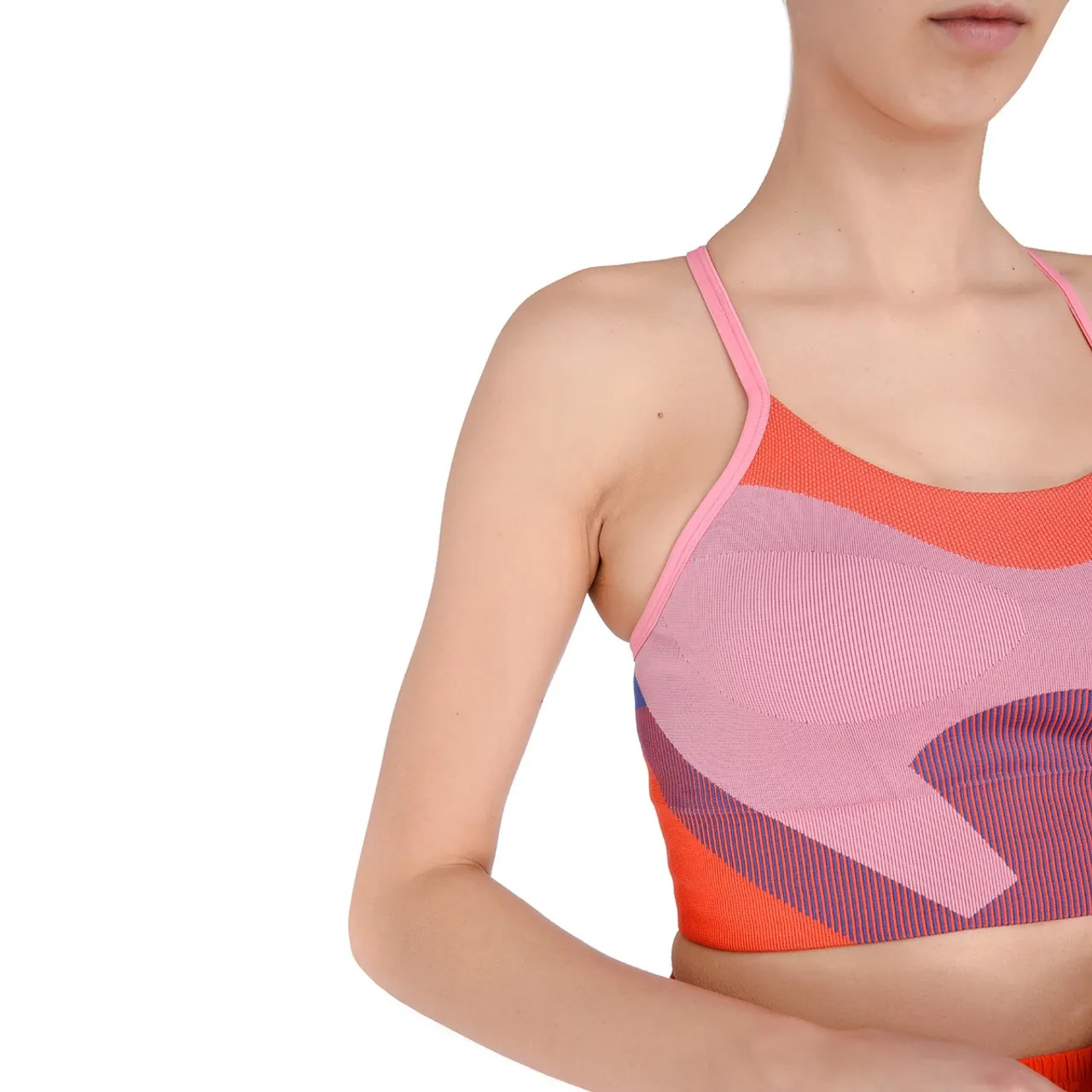 Adidas by Stella McCartney Soutien-gorge de sport rose et orange