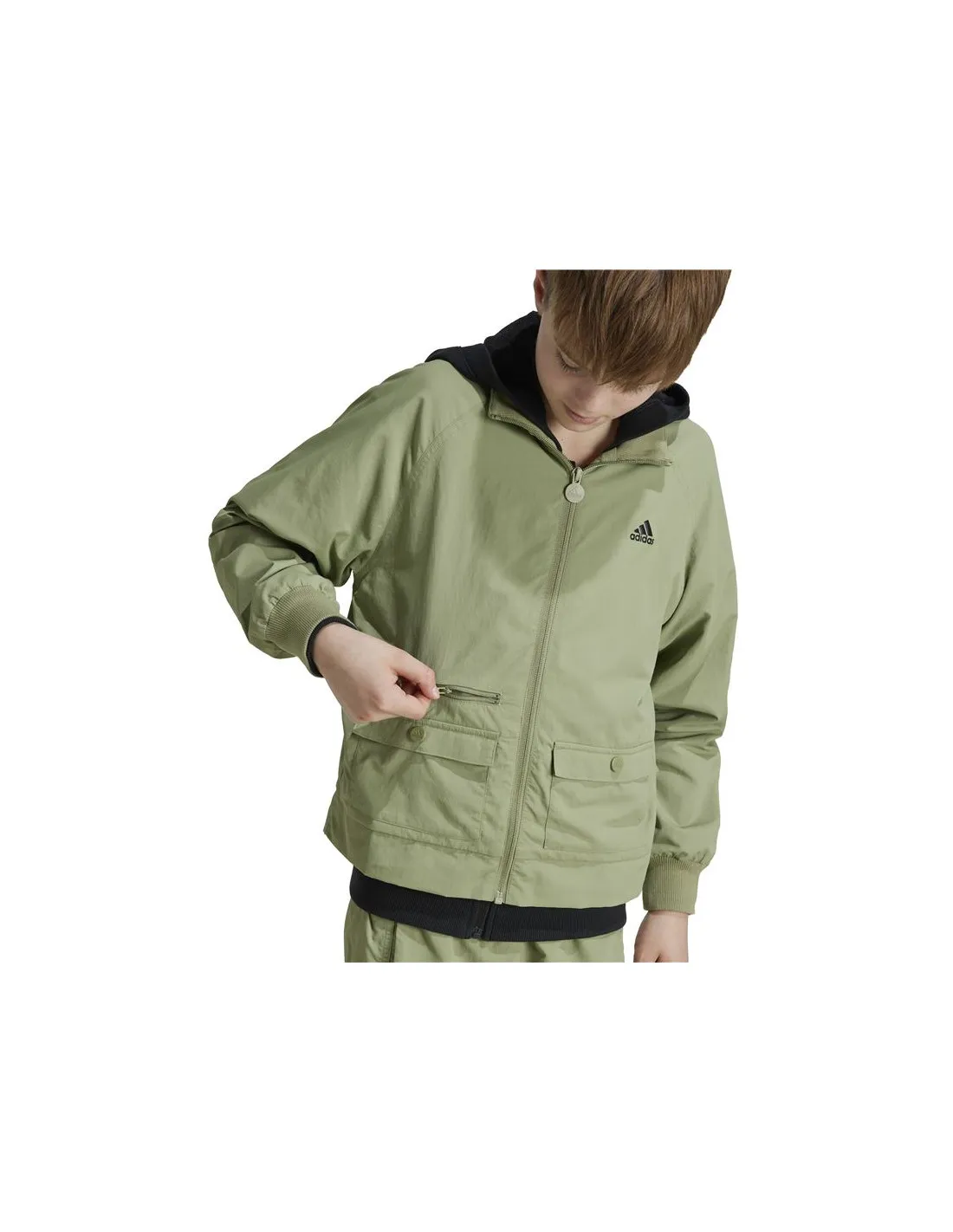 adidas Enfant Veste Street Jam Woven Cargo Green