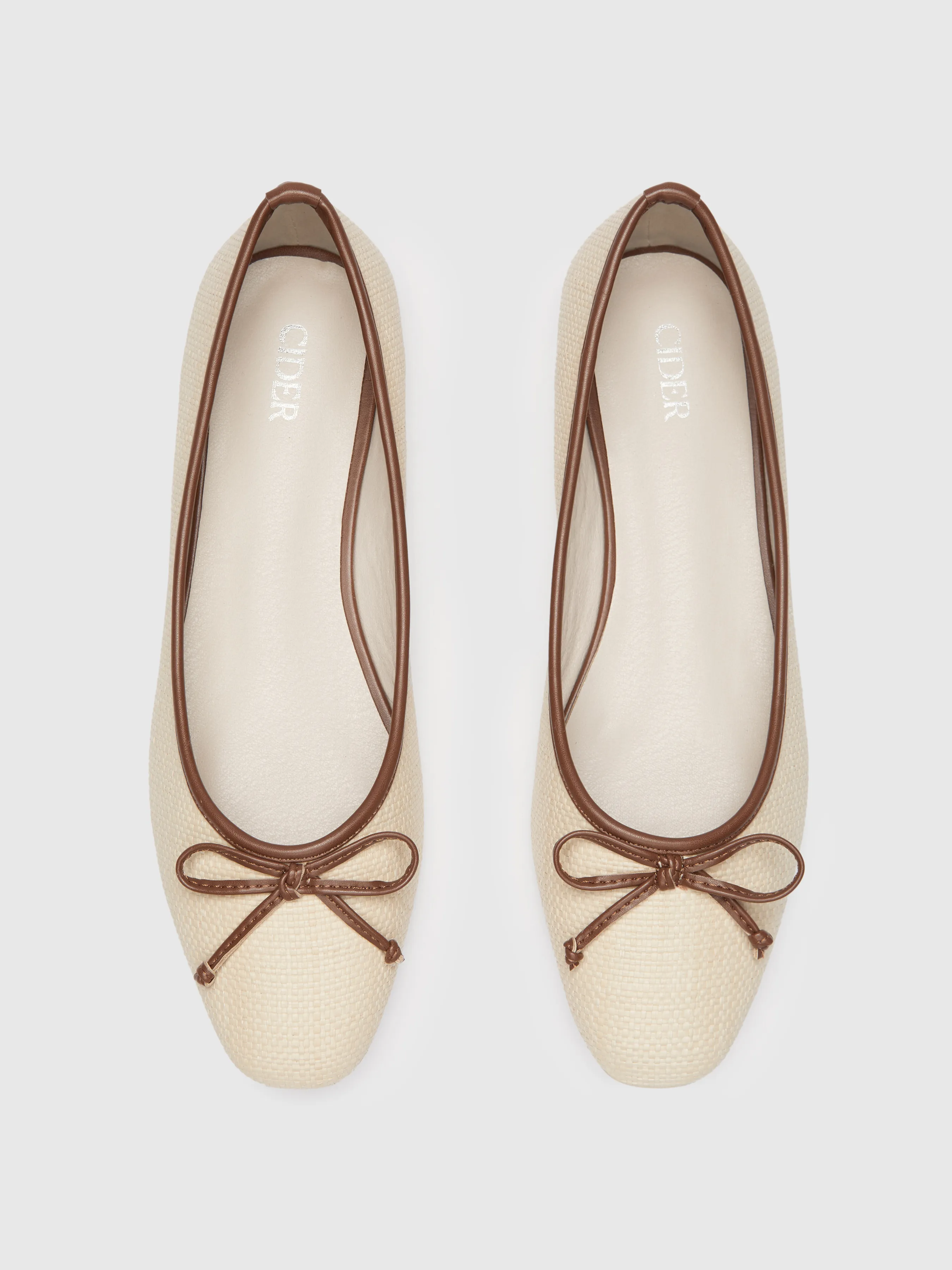 Ballerines Mary Jane tissées à nœud