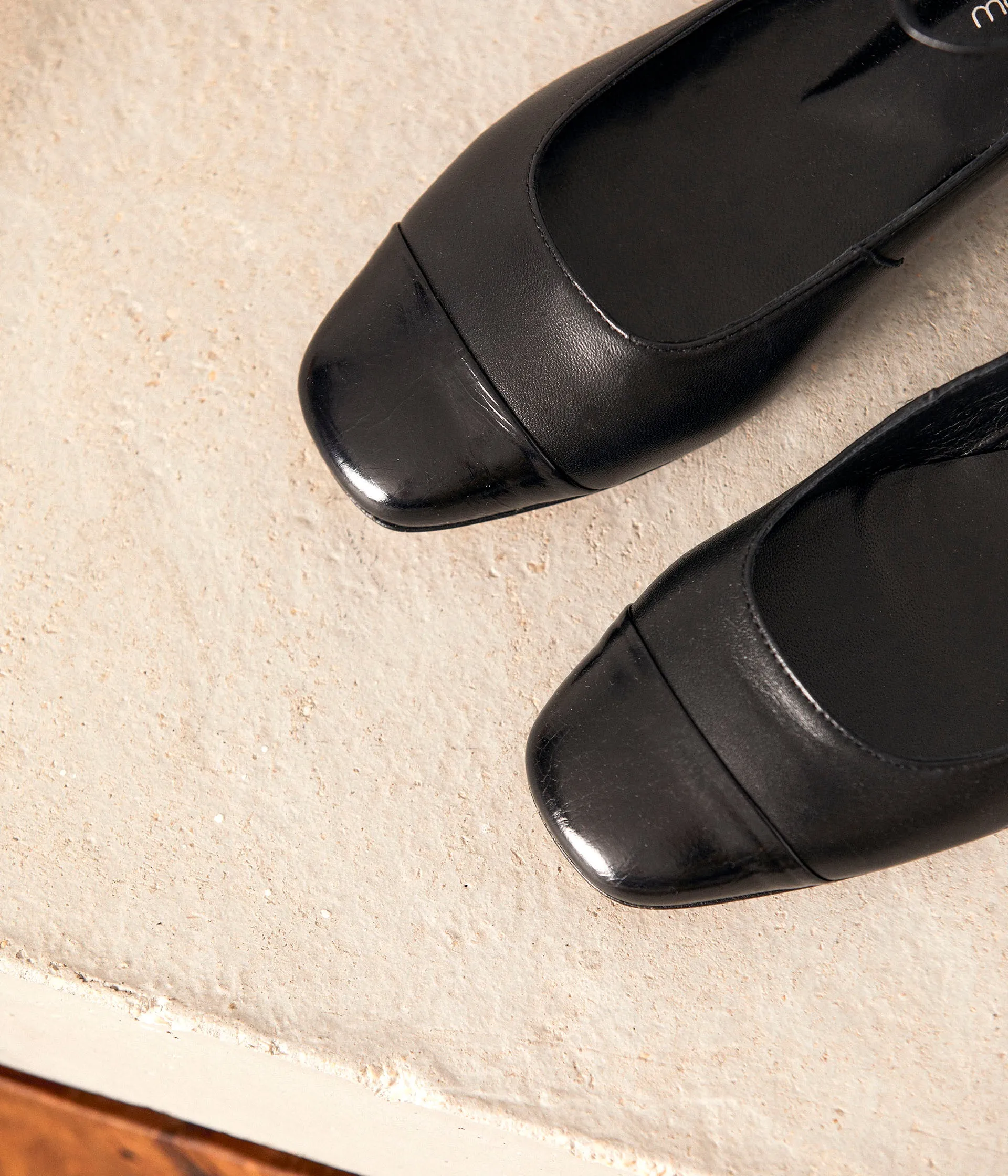 Ballerines plates noires Alinda