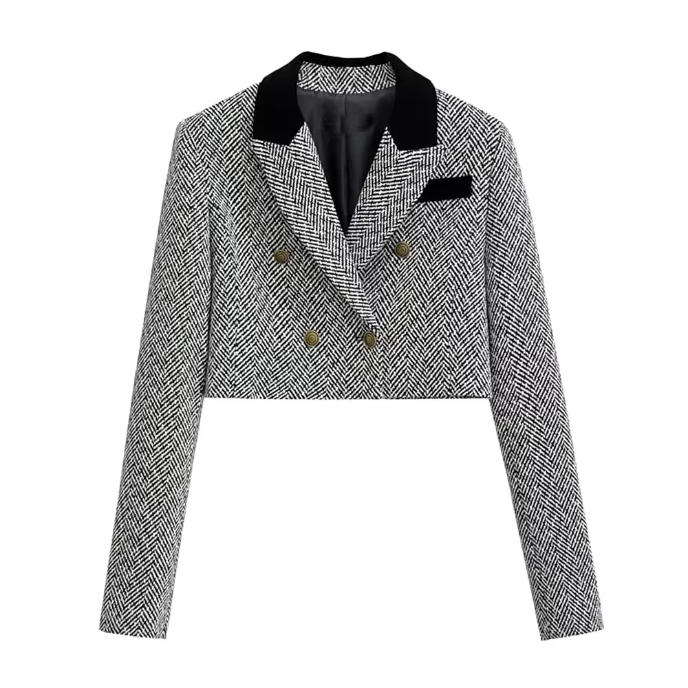 Blazer court croisé  Femme