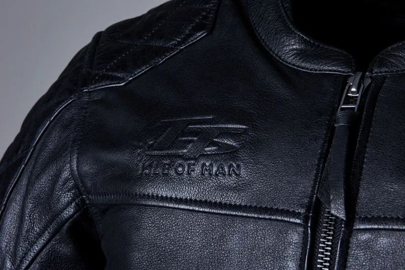 Blouson RST Isle of Man TT Hillberry 2 noir, cuir Tourist Trophy