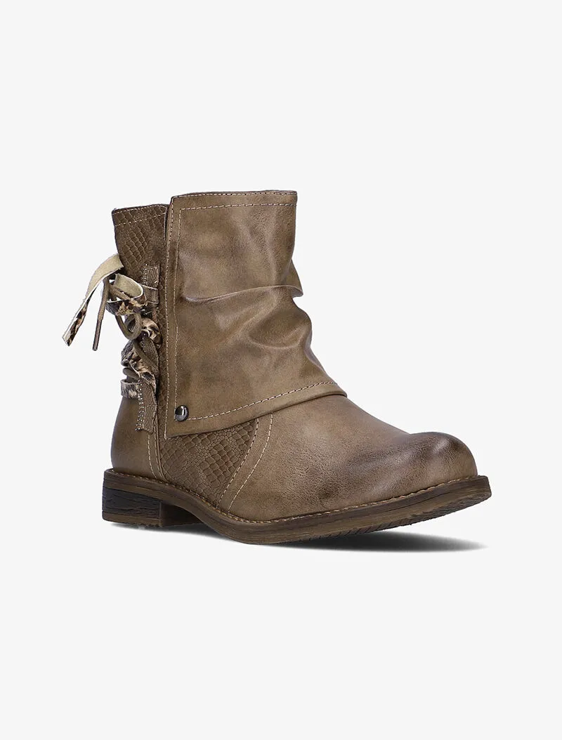 Boots à contrefort style corsage - taupe