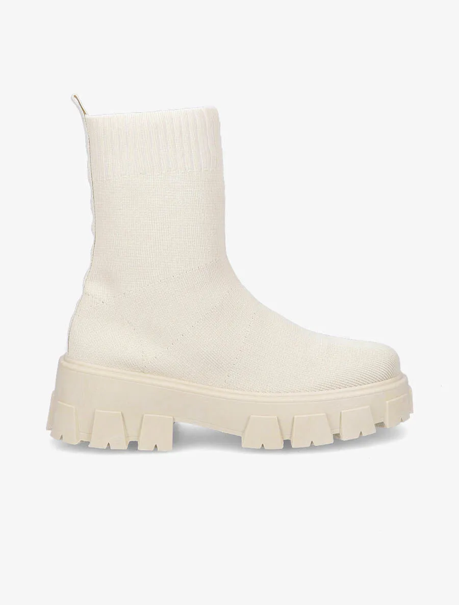 Boots montantes en tissu