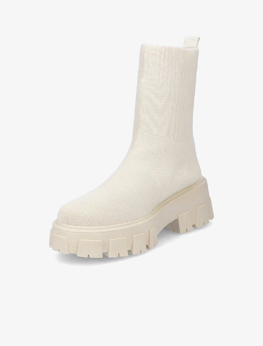 Boots montantes en tissu