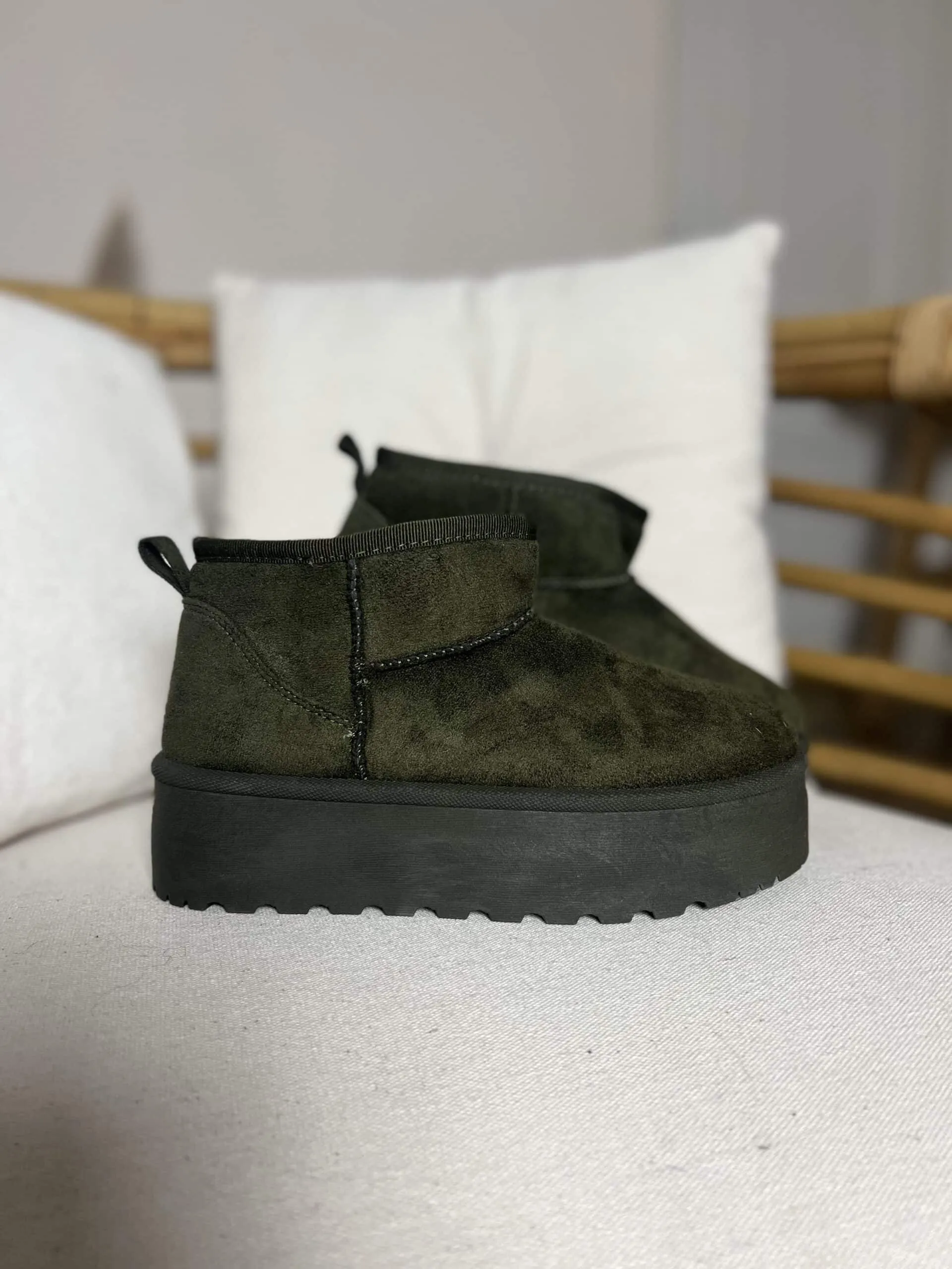 Boots plateforme kaki | Concept Store En Ligne | Jade & Lisa