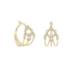 Boucles d'oreilles Stone Nude or jaune  