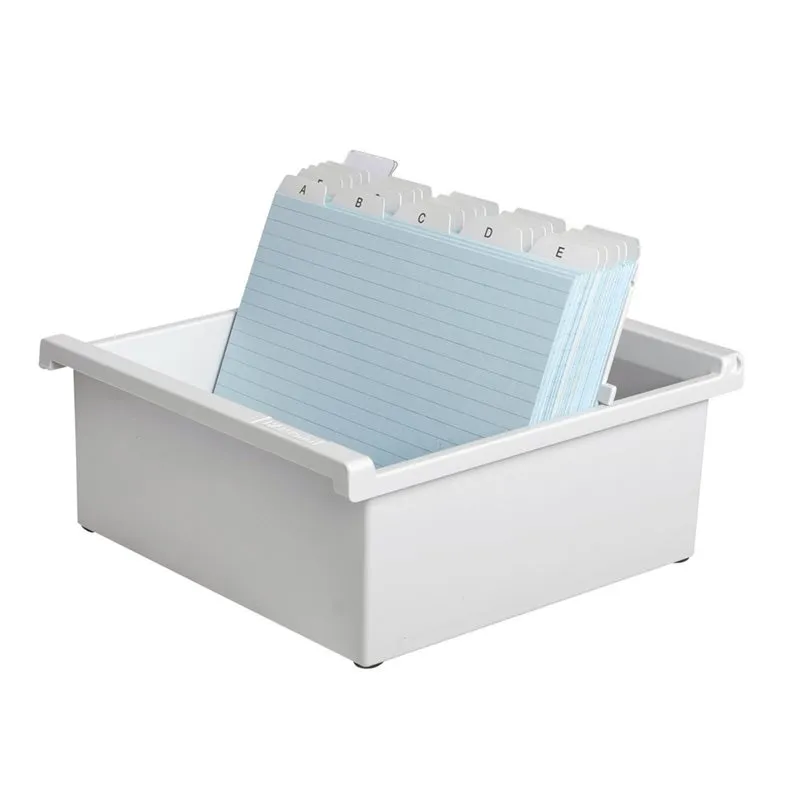 Boîte à fiche A5 paysage - jusqu'à 800 fiches - gris