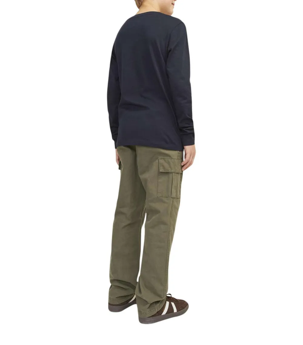 Cargo coupe regular fit Junior Garçon Jack & Jones en coton kaki