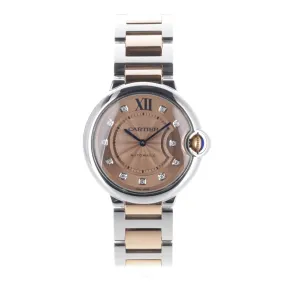 Cartier Ballon Bleu 36 mm Or Rose et Acier - Francine Joaillerie