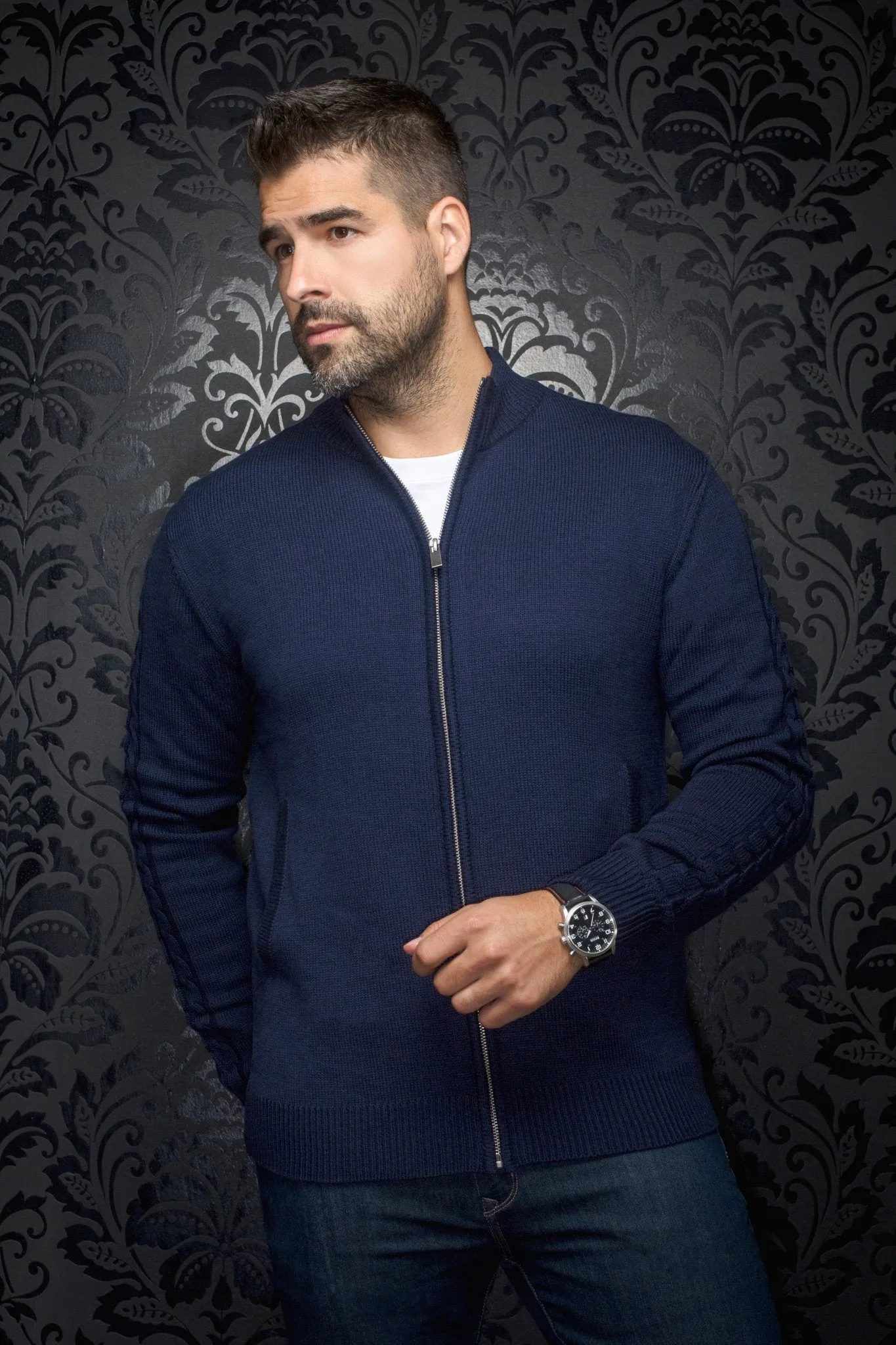 CHANDAIL EN LAINE MRINOS |  ESTEBAN, navy
