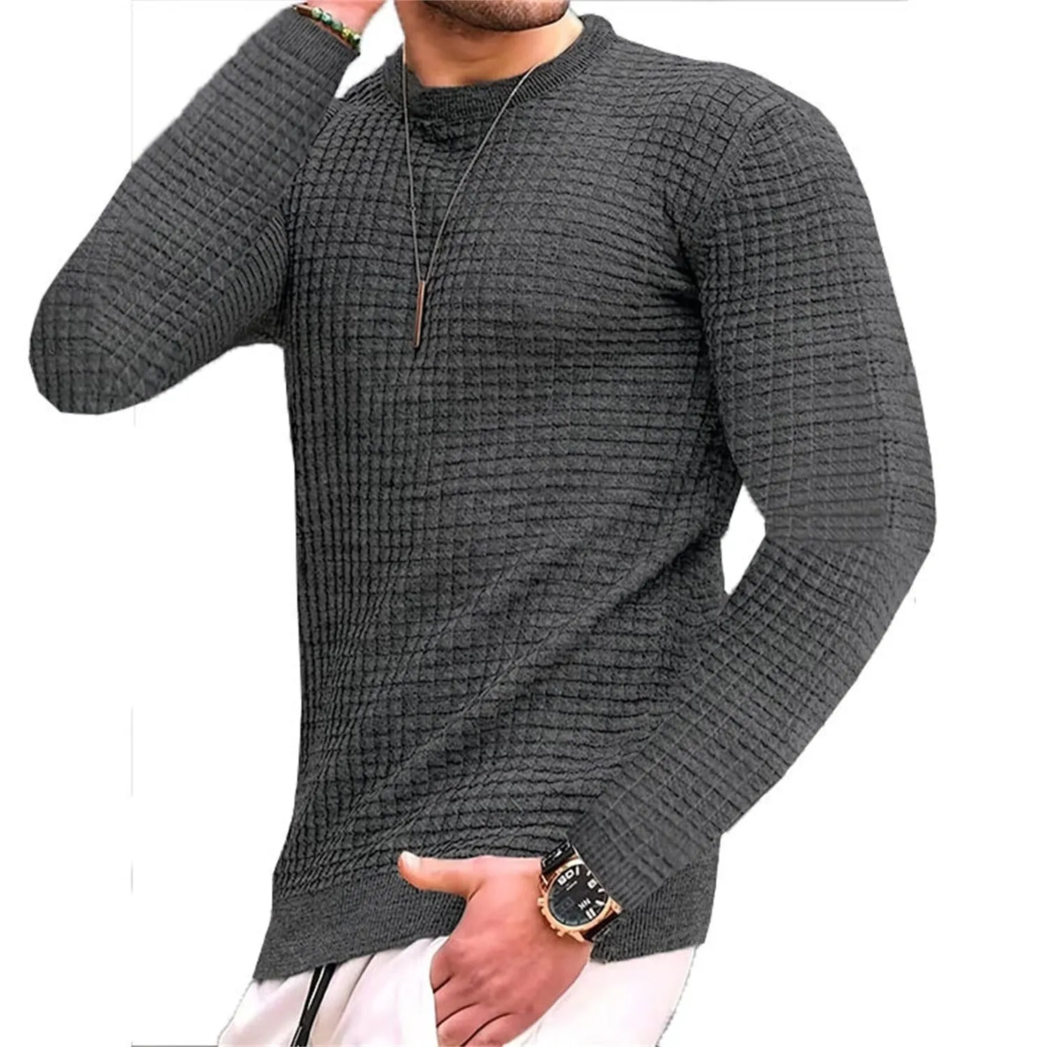 Chandail gaufré pour hommes