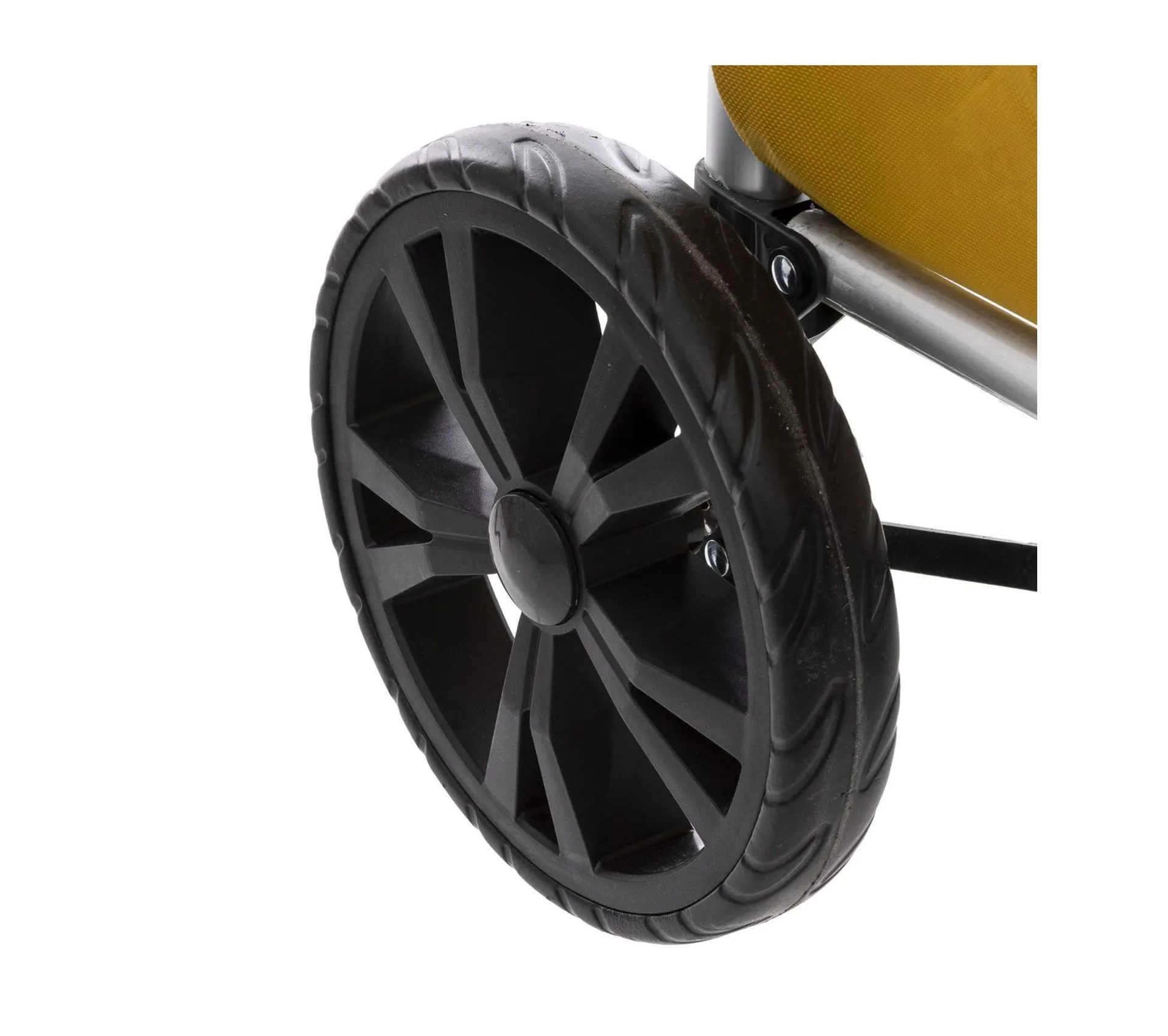 Chariot De Courses Pliable En Alu 2 Roues Grande Capacité 51 L   Jaune Moutarde