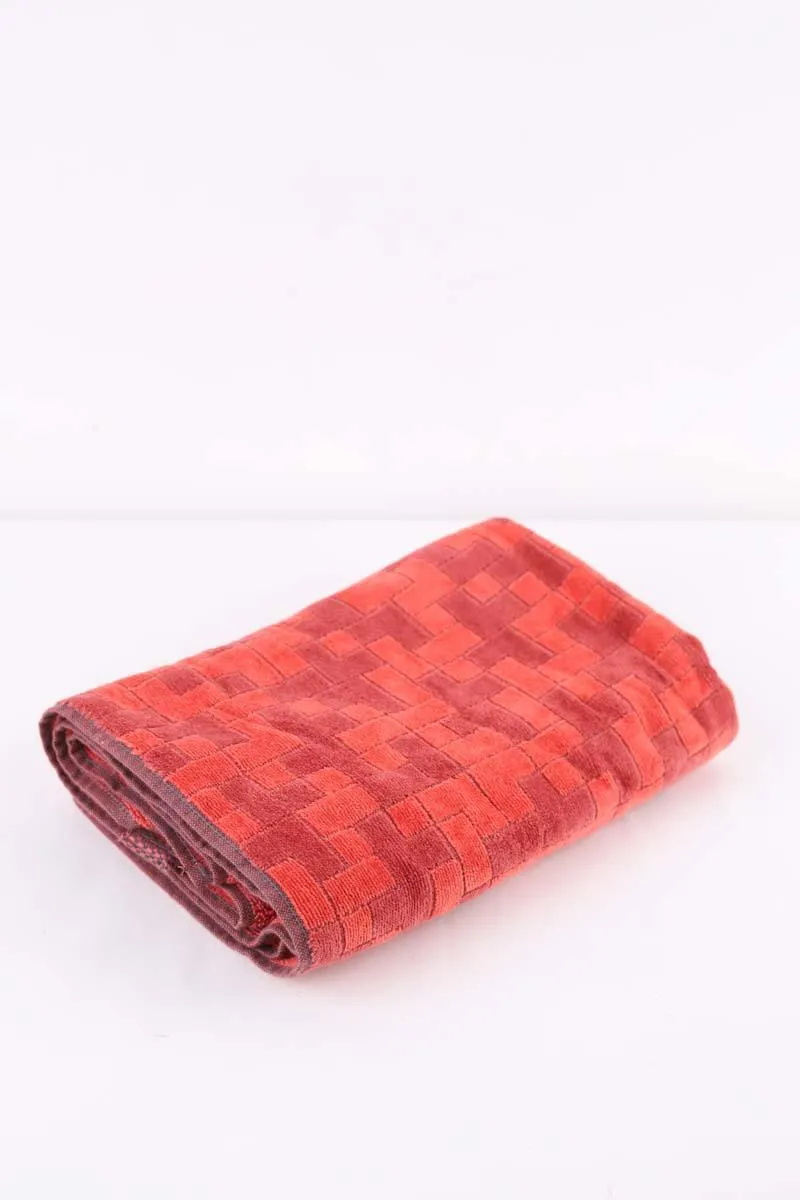 Drap de bain rouge