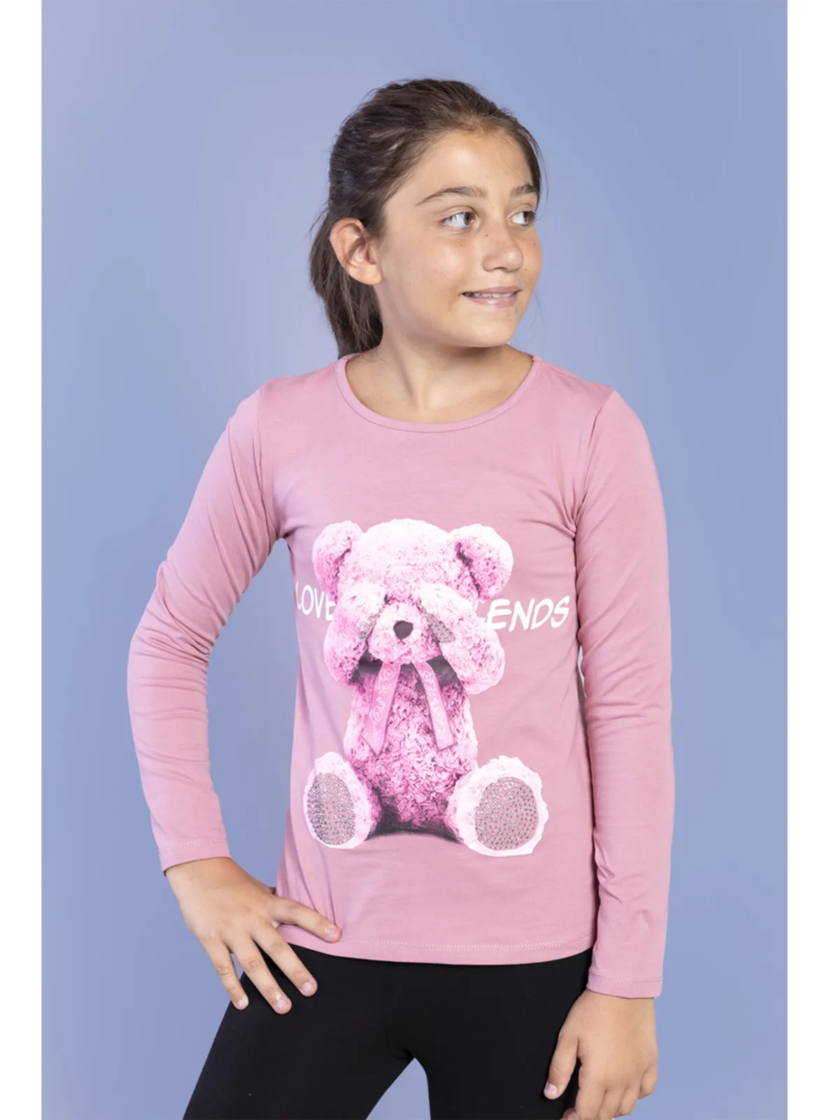 Dusty Rose Girls` Sweatshirt