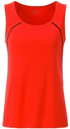 Débardeur running respirant - Femme - JN493 - orange vif 