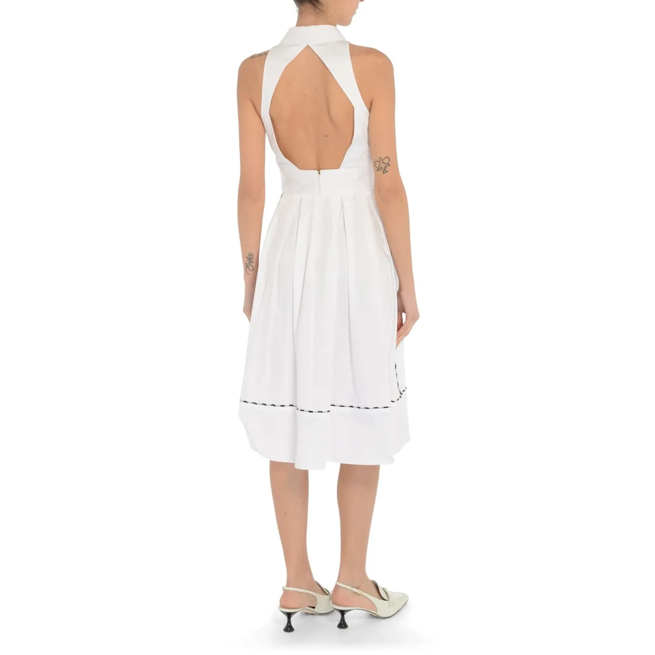 Elisabetta Franchi Robe midi blanche 