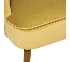 Fauteuil Contemporain Naova - H. 71 Cm - Jaune Moutarde