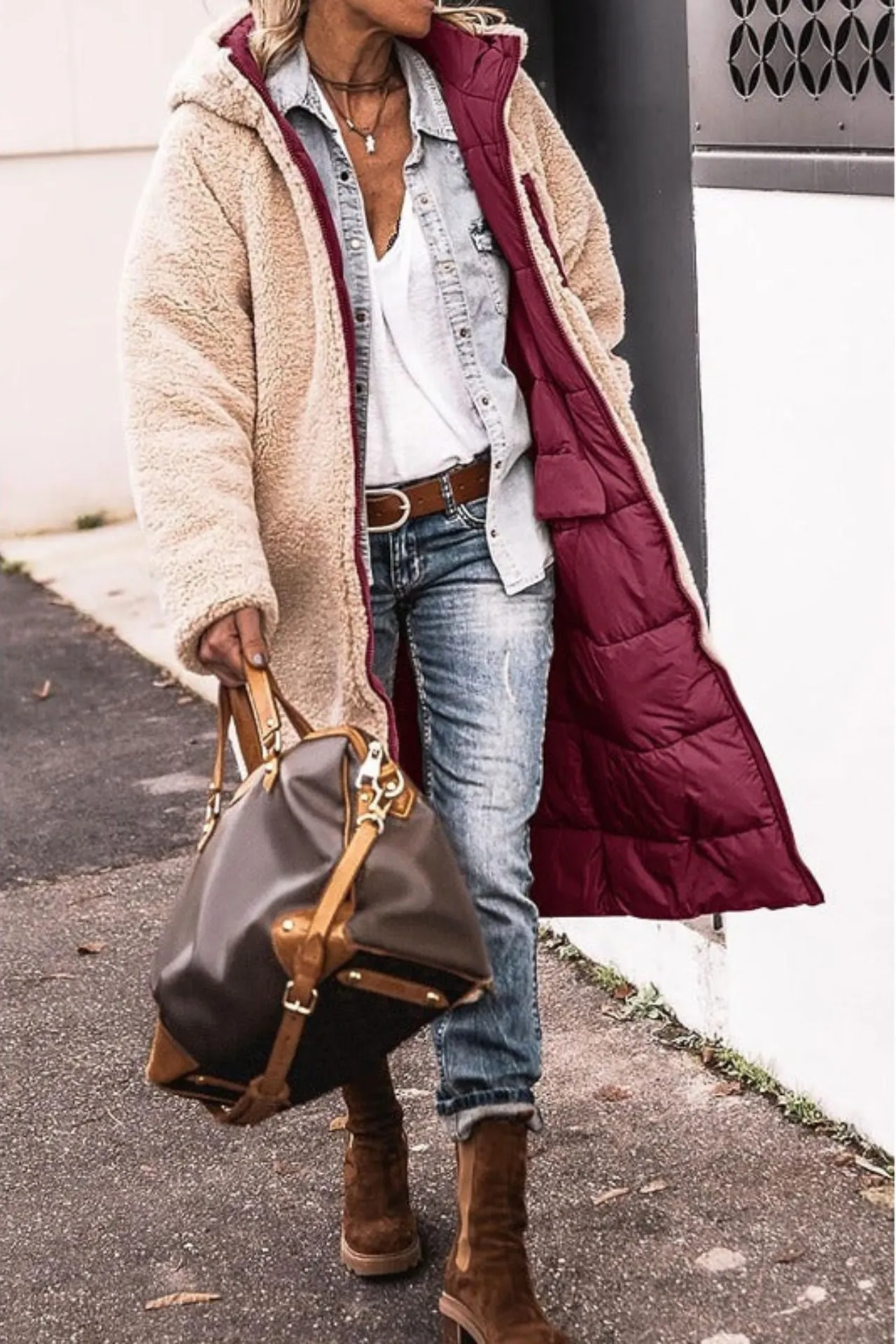 Fenja | Elégant manteau réversible
