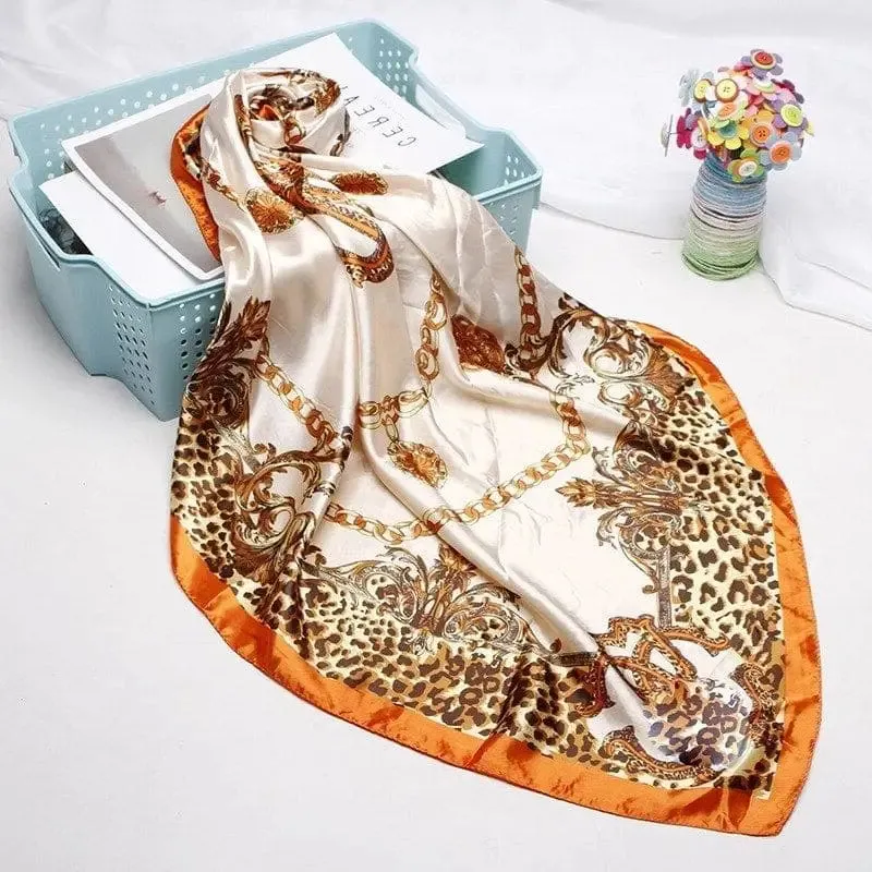Foulard Léopard Original Orange