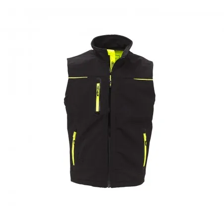 GILET SOFTSHELL DE TRAVAIL HOMME UNIVERSE BLACK CARBONE - U-POWER