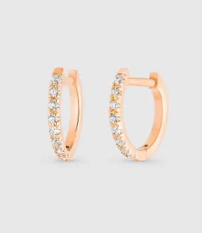 GINETTE NY Partager  Boucles d'oreilles Be Mine Diamants Or Rose  