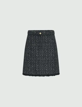 Jupe courte en tissu natté