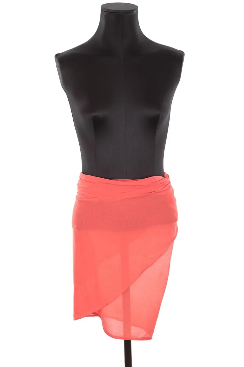Jupe paréo Eres orange. Matière principale polyamide.