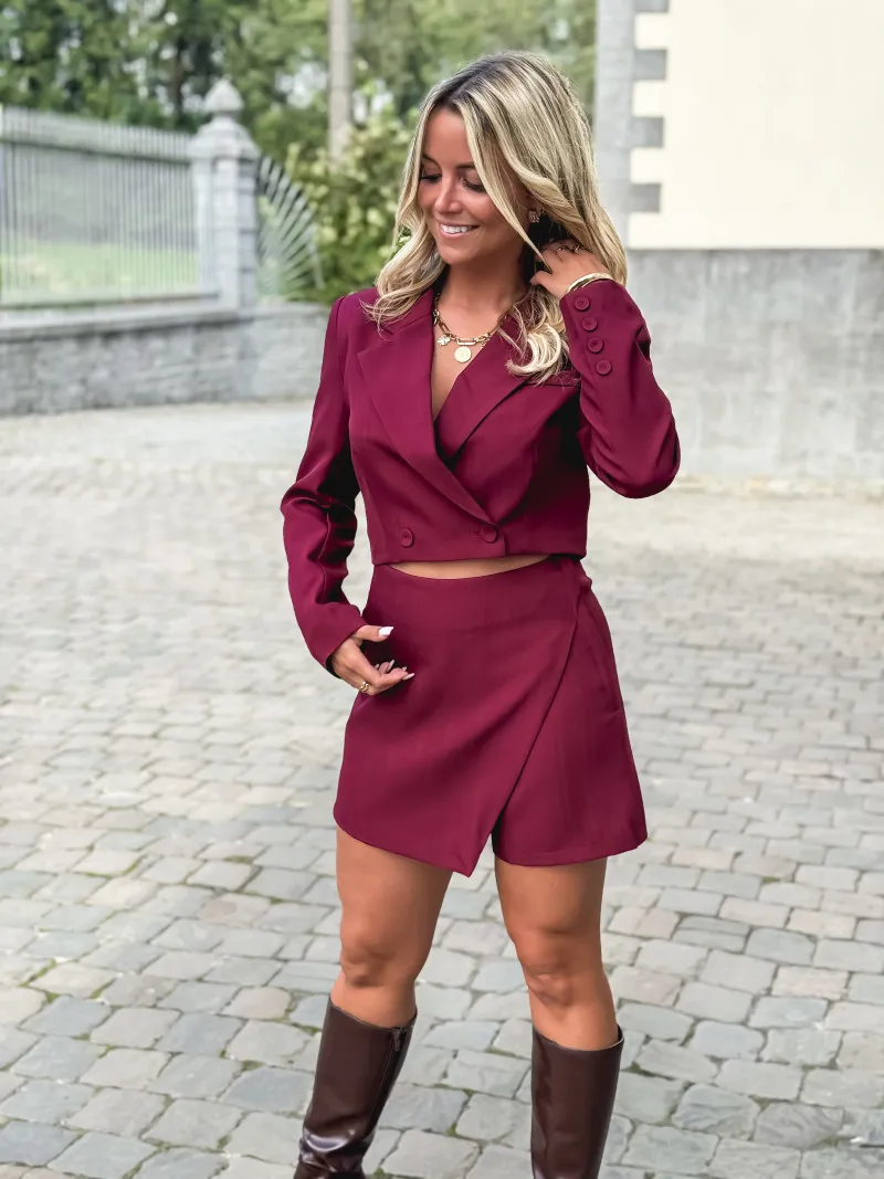Jupe short Kaya - Bordeaux