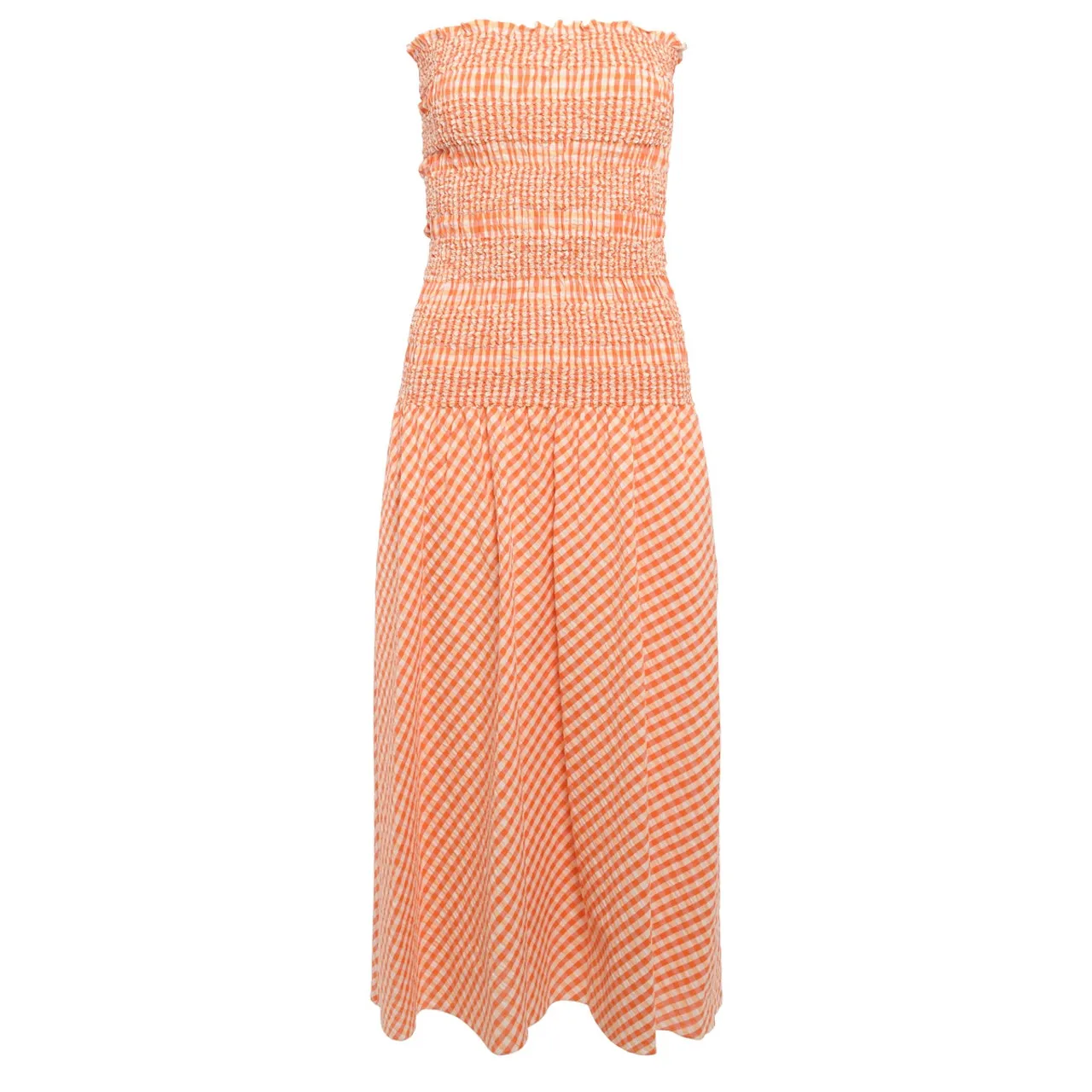 Kenzo Robe midi blanc et orange 