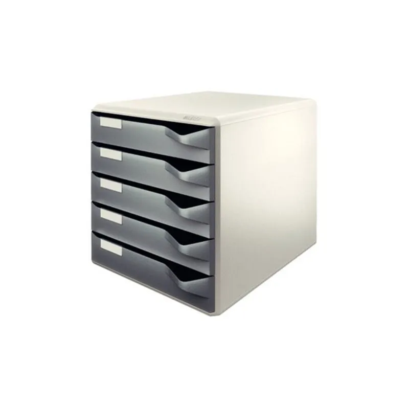 LEITZ Module de classement - 5 tiroirs - gris-clair/gris-foncé