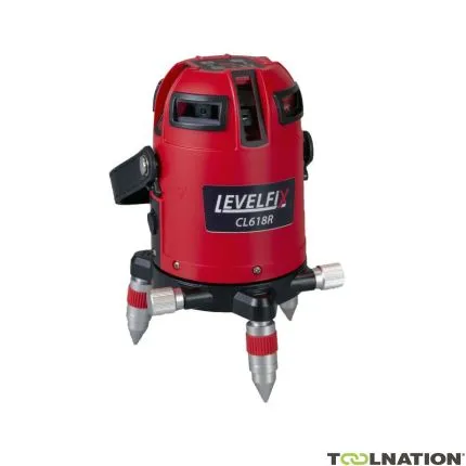 Levelfix 554131 CL618R Multiline Laser Rouge Motorisé + Récepteur + Trépied