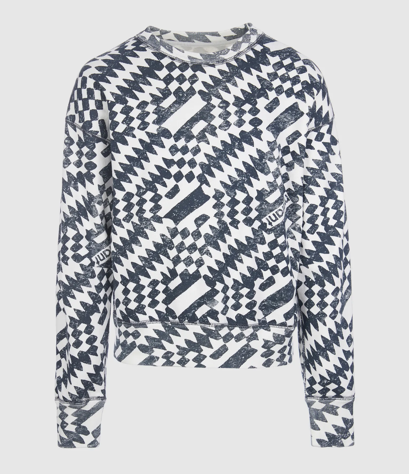 MARANT ÉTOILE Partager  Sweatshirt Mobyli Coton Imprimé Écru Noir  