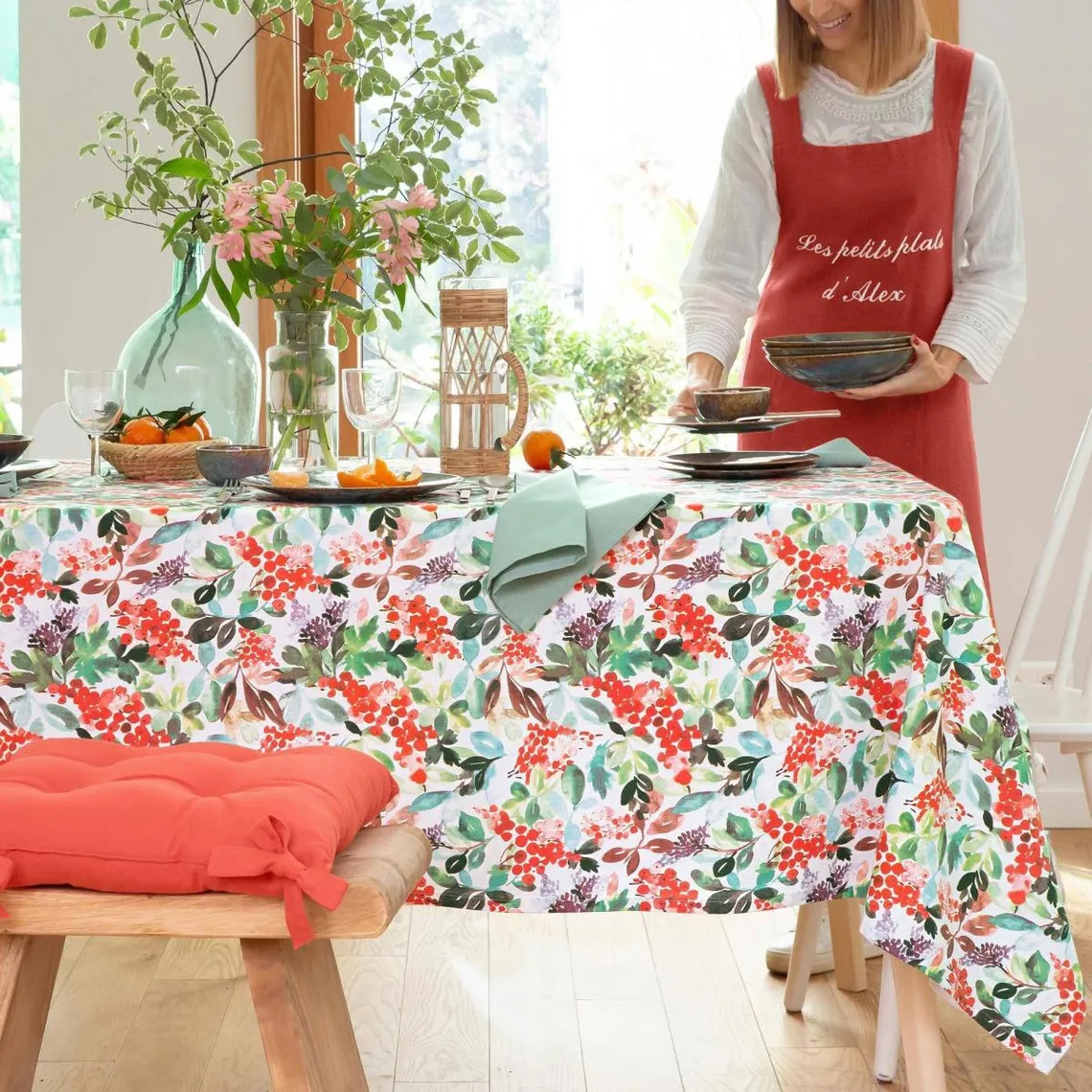 Nappe ronde 150 cm REDFLEURS  Multicolore | 3 Suisses