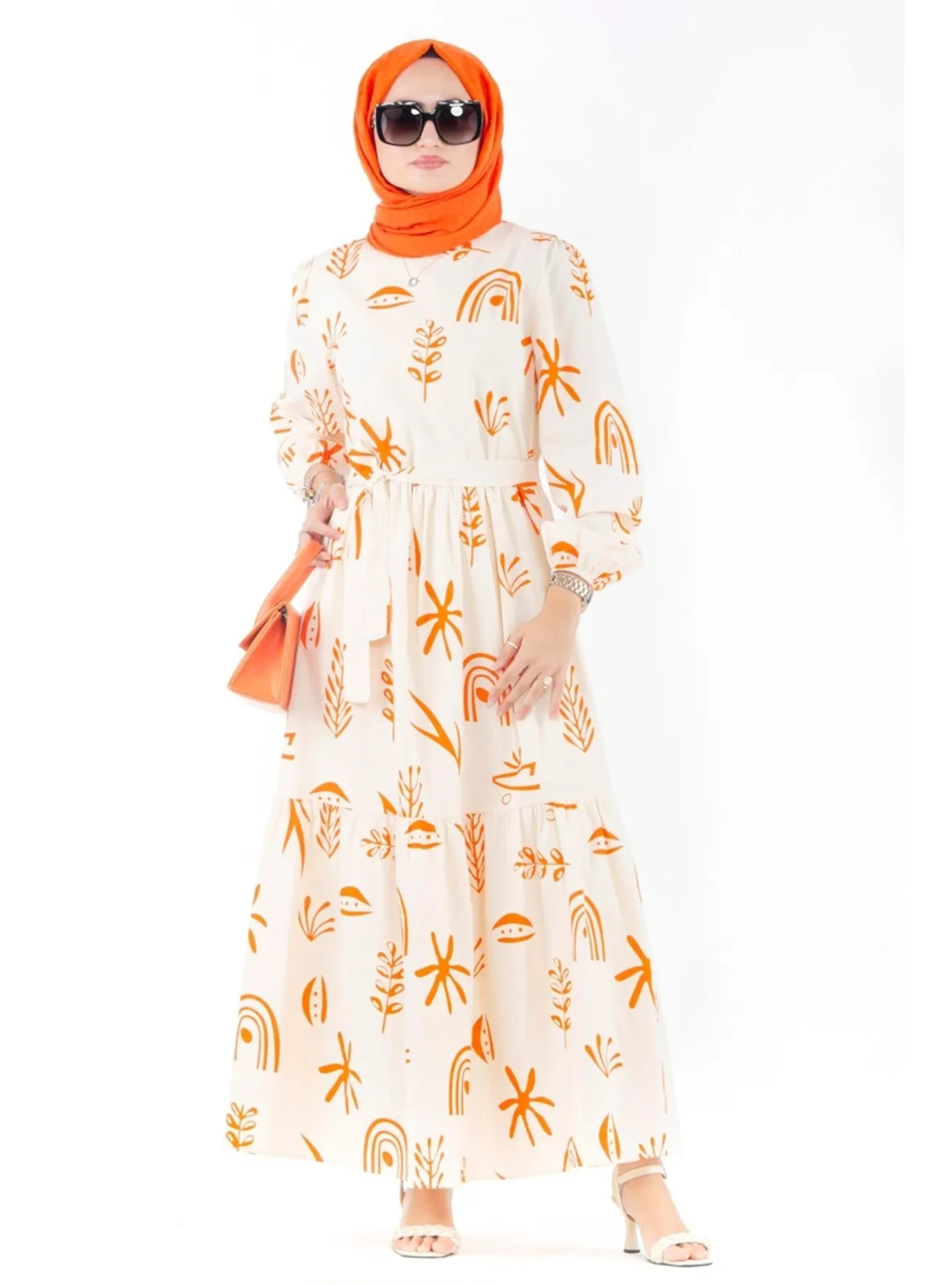 Orange - Modest Dress