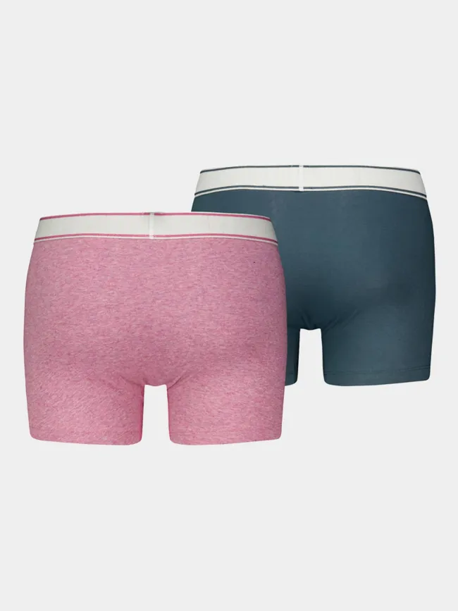 Pack de 2 boxers vintages heather rose et gris homme - Levis | wimod