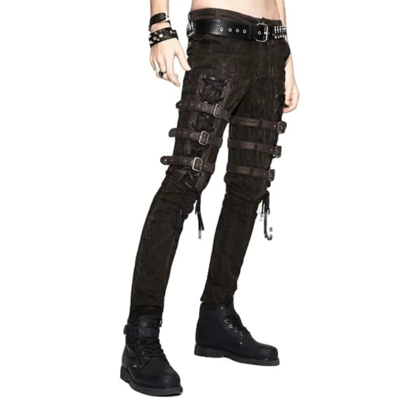 Pantalon Punk Marron