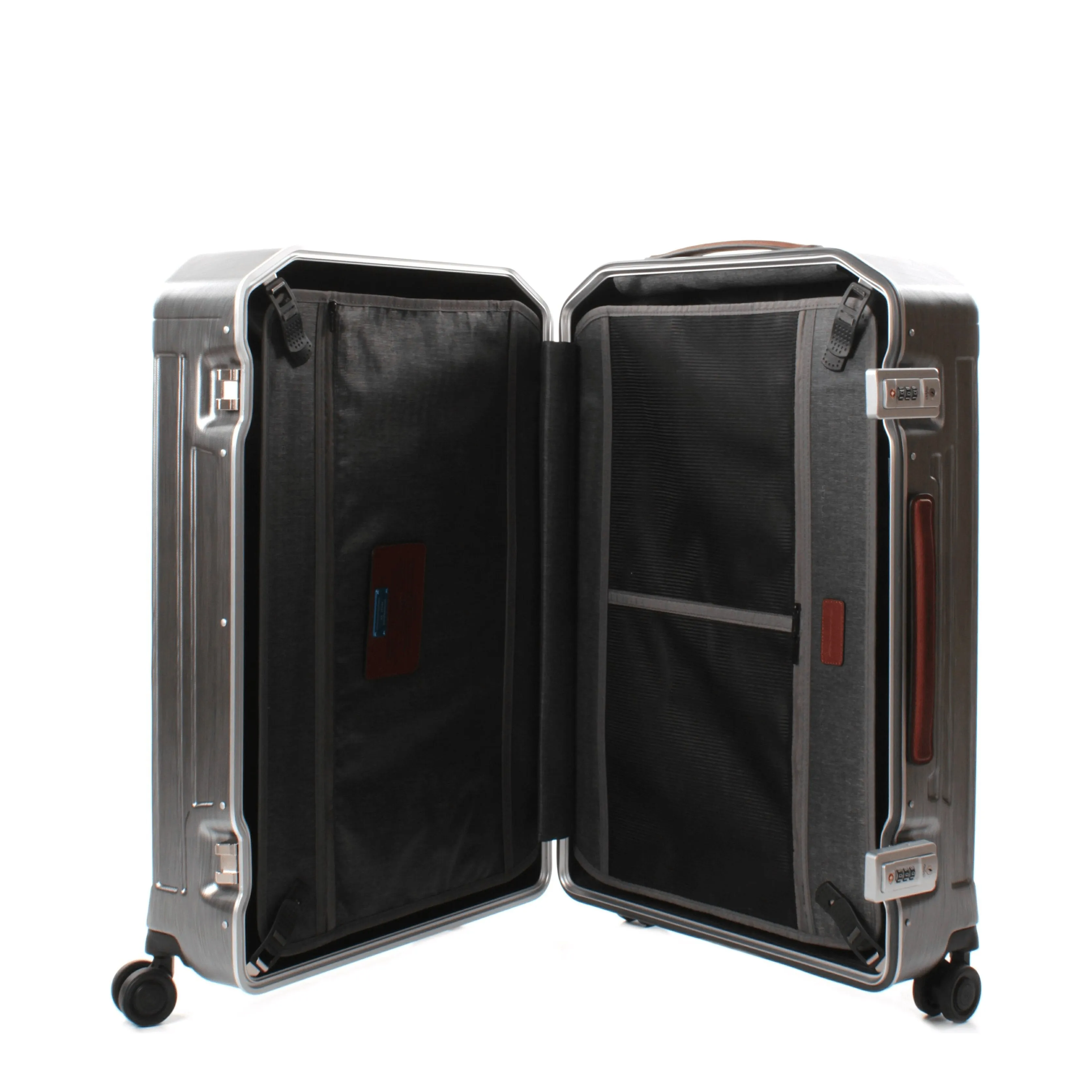 Piquadro chariot 69l man polycarbonate gris / cuir