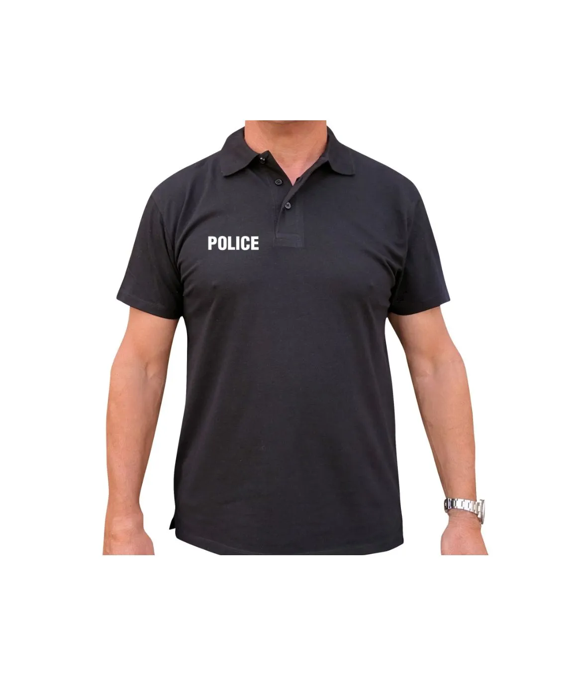 Polo noir manches courtes Police - Patrol Equipement
