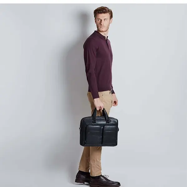 Porte-document Black Square - Rouge Sangria | Piquadro | Gandy.fr