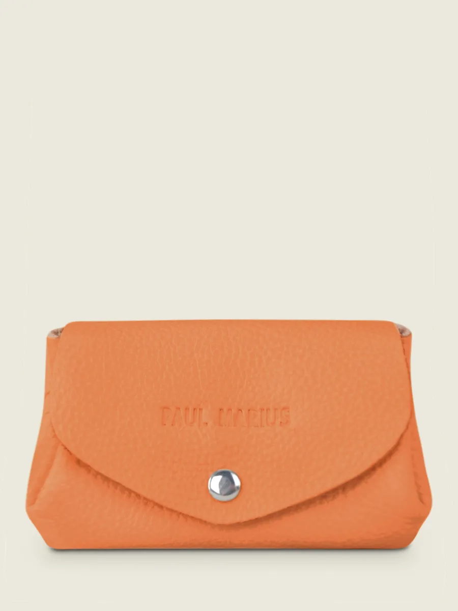PORTE-MONNAIE CUIR ORANGE FEMME LeGustave Pastel - Abricot