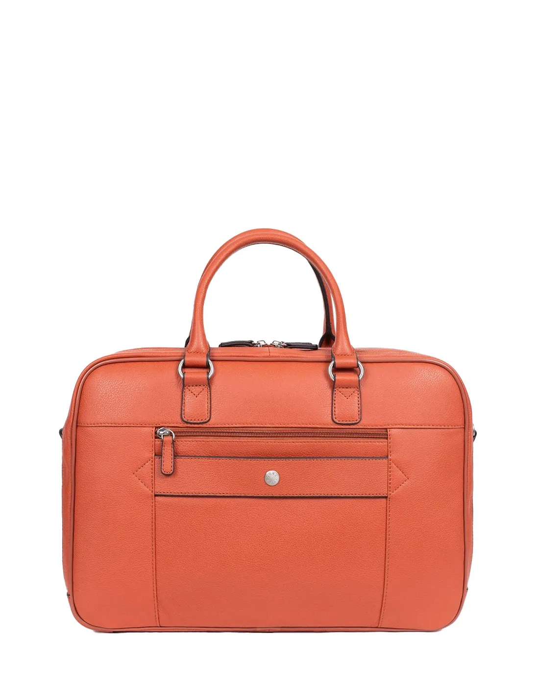 Porte ordinateur Hexagona en cuir ref_47994 Orange 40*26*8.5