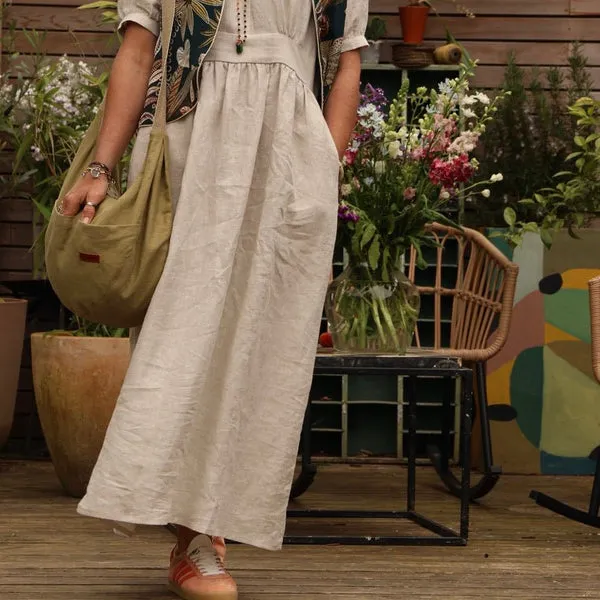 Robe Clara - lin naturel