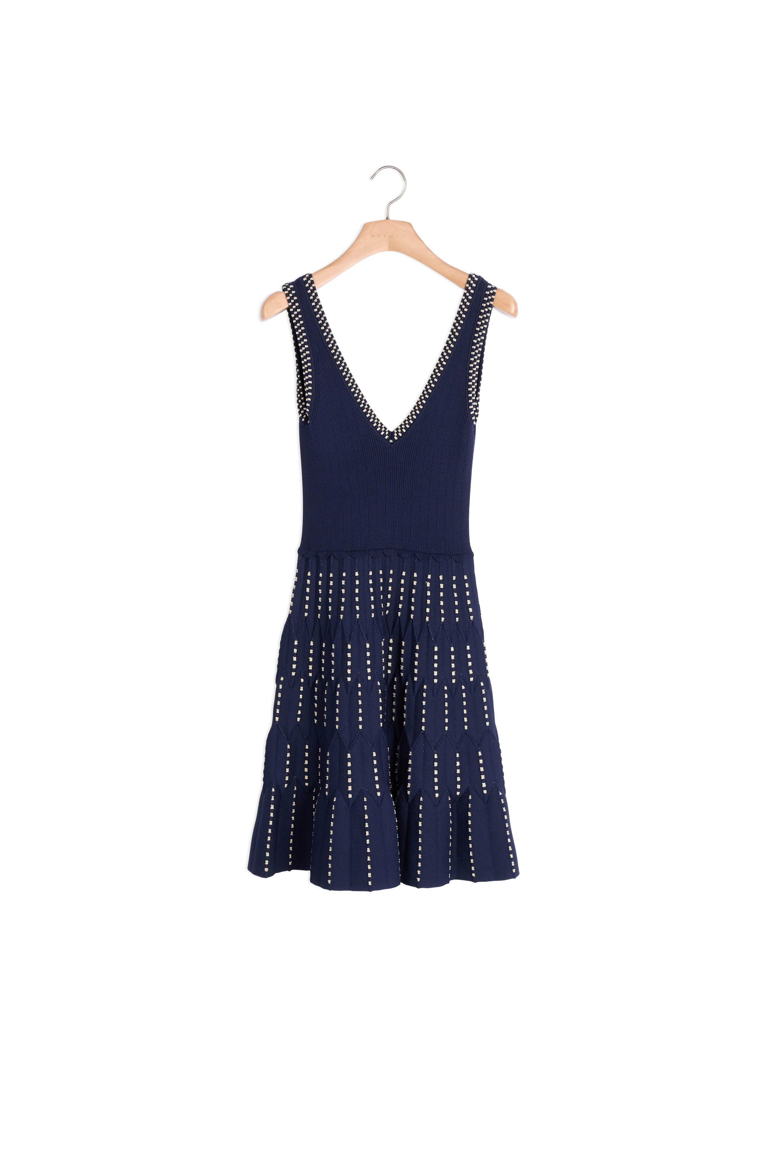 Robe en maille à détails lurex