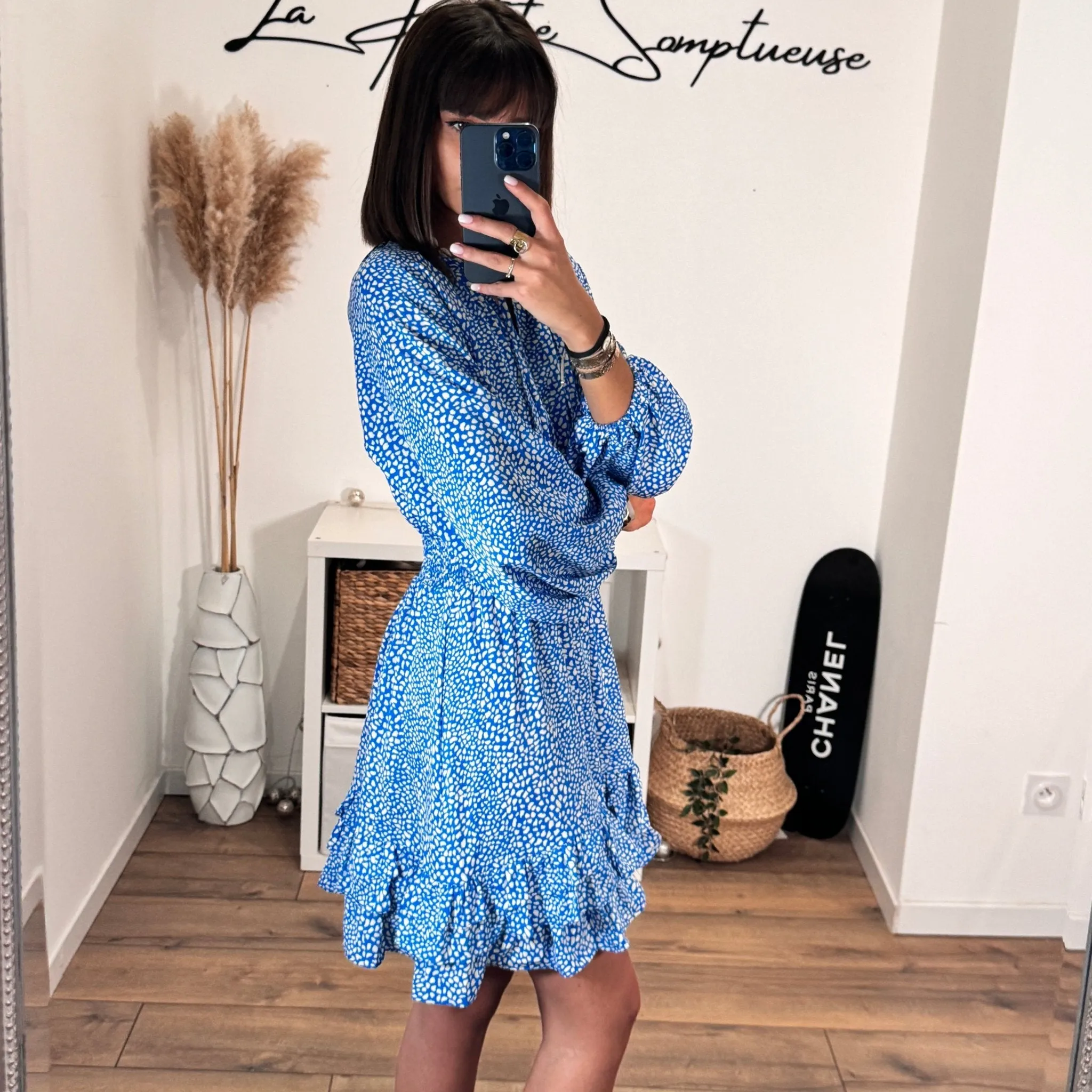 ROBE FLEURIE BLEUE MELINA