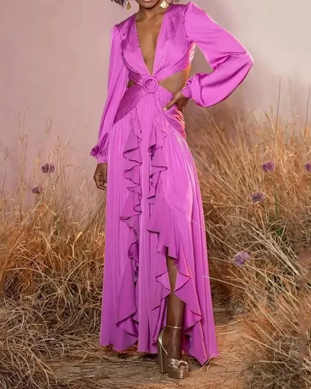 Robe Lanterne Satin Rose