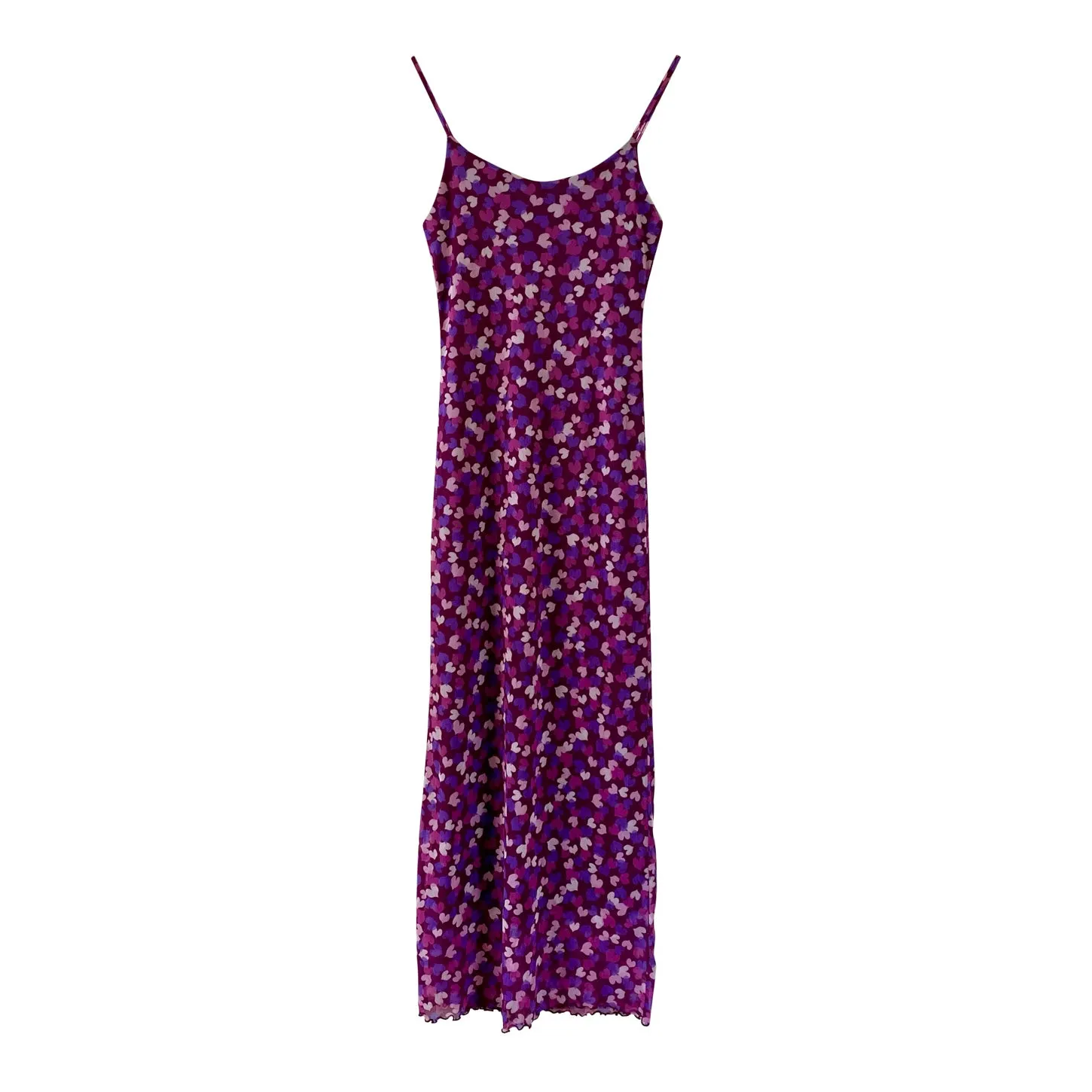 Robe longue à coeurs