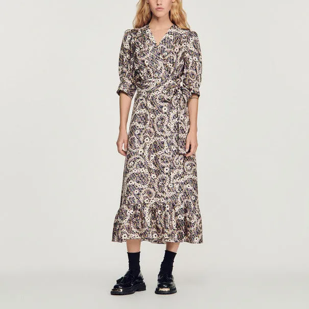 Robe longue à imprimé cachemire