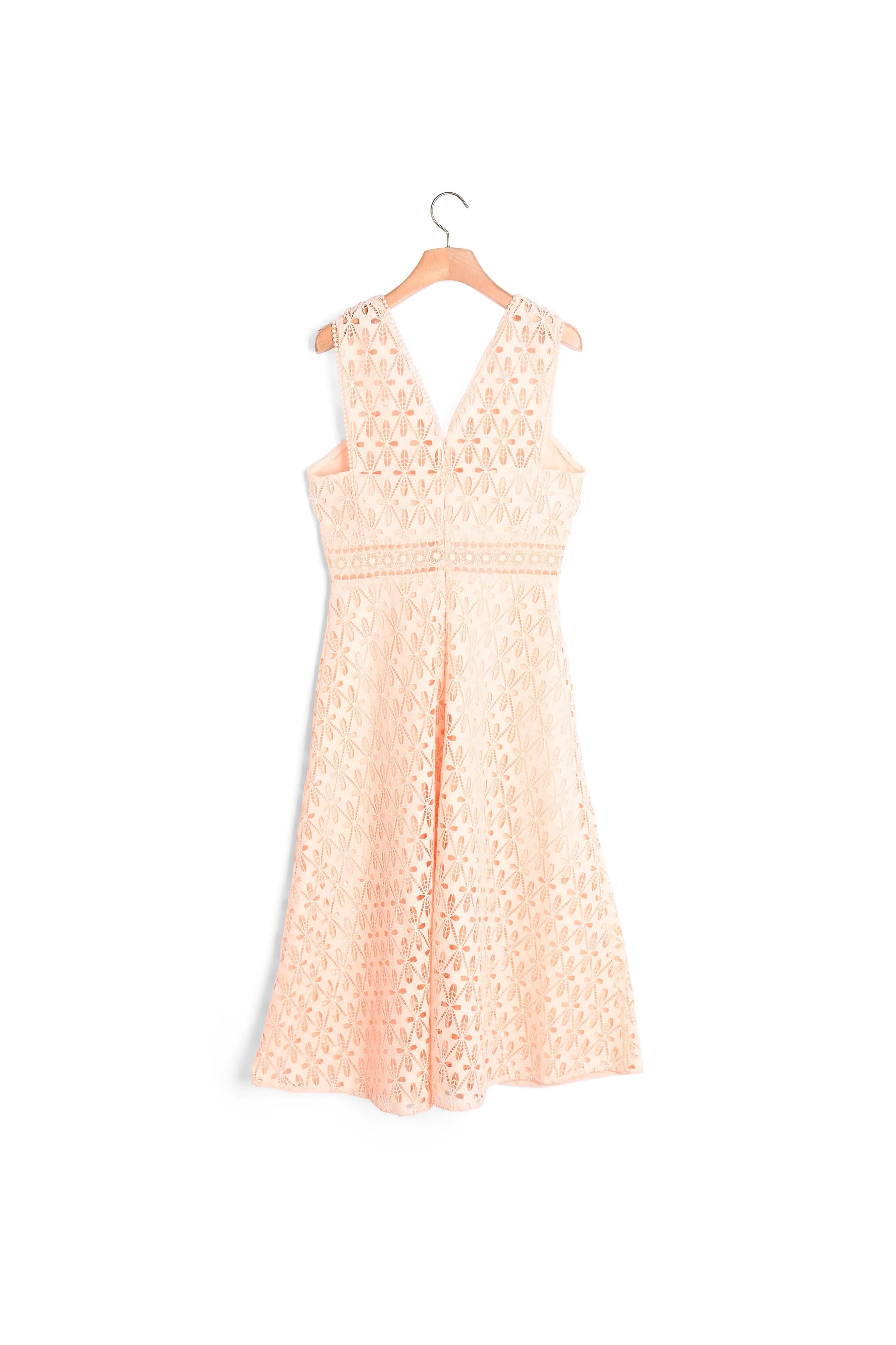 Robe midi en guipure anglaise